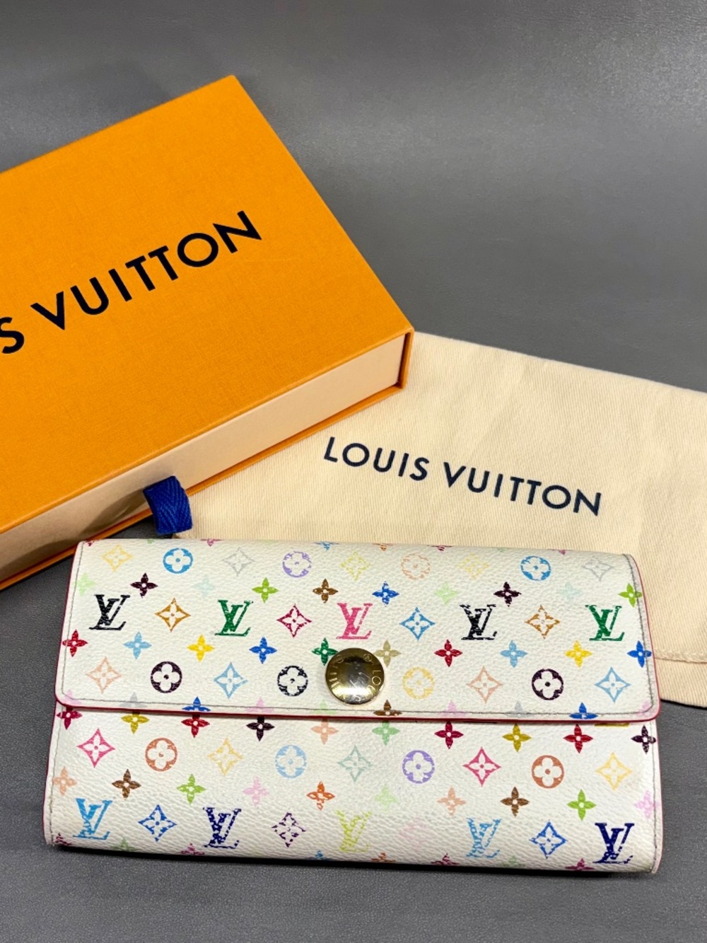 Louis Vuitton Murakami Sarah Wallet Multicolor Monogram Canvas